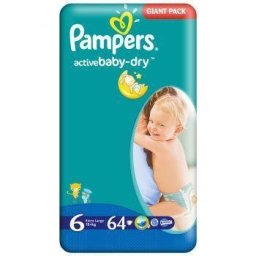 Scutece Pampers Active Baby Extra Large Nr 6 64buc