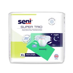Scutece adulti Super Seni TRIO Extra large, XL, 8 picaturi, 10 buc