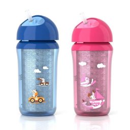 Philips Avent Cana termoizolanta cu pai 260 ml