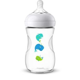 Biberon Philips AVENT Natural bleu PP 260 ml +1 luna