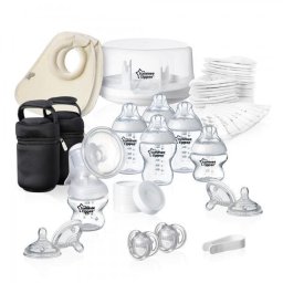 Set sterilizator pentru microunde si pompa de san manuala Tommee Tippee