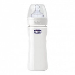 Chicco Biberon WellBeing sticla cu tetina silicon 240ml flux normal