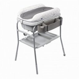 Cadita cu masa de infasat Chicco Cool Grey