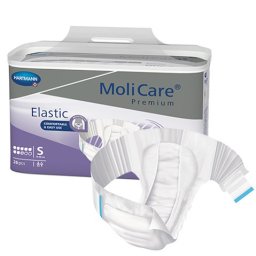 Scutece adulti MoliCare Premium elastic, 8 picaturi, Small (S), Hartmann 26 buc