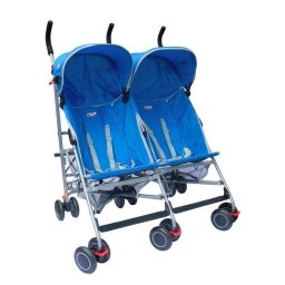 Carucior pentru gemeni umbrela Primii Pasi C110 albastru