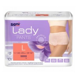 Chilot absorbant pentru femei Seni Lady Pants, Large, L, 10 buc