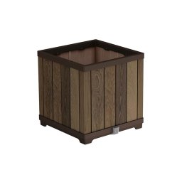 Deco pătrat cutie de flori din plastic 61 l lemn de frasin