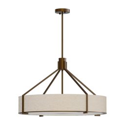 Open Design OR85679- Candelabru pe tijă DORETTO 6xE27/15W/230V diametru 70 cm maro/bej