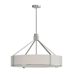 Open Design OR85655 - Lustră pe tijă DORETTO 6xE27/15W/230V Ø 70 cm m. crom/alb