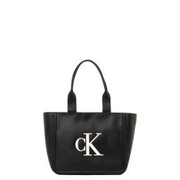 CALVIN KLEIN Geantă Raised Ck Medium Tote LV04F3218G 3L2 black/white