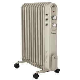 Calorifer electric Fram FOH-YR11BG, 11 elementi, putere 2500 W, 3 trepte de putere, protectie la supraincalzire, crem