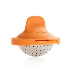 Set 2 ustensile pentru prepararea oualor Lekue 1009031, 11x4,5x7 cm, Silicon platinat, de la -20/+100 °C, Portocaliu