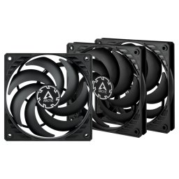 P12 Slim PWM PST, 120mm, Black, 3 Bucati