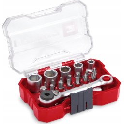 Set 21 chei tubulare si biti suport biti cu schimbare rapida, adaptor clichet reversibil, cutie de depozitare
