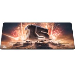 Mousepad World of Tanks 15th Anniversary XL Negru-Portocaliu