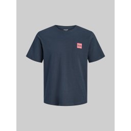Jack & Jones, Tricou barbati cu guler rotund, JWHBRANDY, Bleumarin inchis (SELECTATI MARIMEA: S)