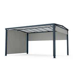 Blumfeldt Pantheon Cortina Solid Sky Pergola 3x4, rezistent la intemperii, acoperit cu pulbere, panouri laterale (GDI17-SolidSky3x4LG)