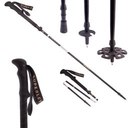KLARFIT Irun TX Essential, bețe de trekking, aluminiu, pliabile, 100 - 130 cm (-)