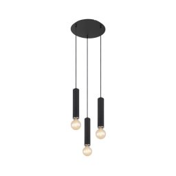 Lustră pe cablu MARION 3xE27/60W/230V lemn negru Globo 15499-3H