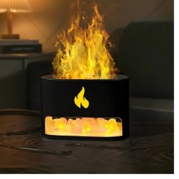 Cadou Craciun Umidificator ultrasunete, difuzor aromaterapie cu sare de Himalaya Flame