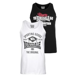 LONSDALE Tricou 'Biggin' roșu ruginiu / negru / alb