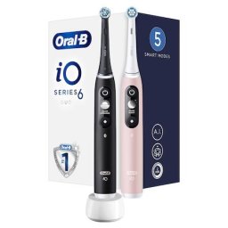 Periute de dinti electrice, Pachet duo, Oral-B iO Seria 6, Negru si Roz