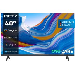 Televizor METZ LED 40MTE6000, 100 cm, Smart Google TV, Full HD, Clasa E, Negru