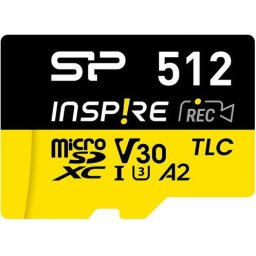 Card de Memorie Silicon Power Inspire 512GB, CL10, V30, A2, Adaptor SD