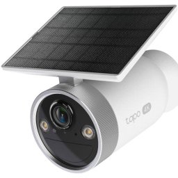 Kit camera de supraveghere cu panou solar TP-Link Tapo C465, 8MP, 4K, 3840x2160, 18x zoom digital, Starlight Color Night Vision, Two-Way Audio, Detectie AI, alarma, acumulator, montare fara cabluri, baterie 7800mAh, IP65