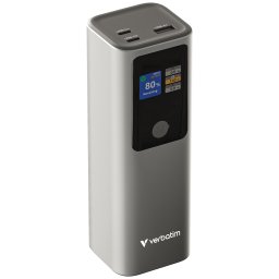 Baterie portabila Verbatim 32269, 27000 mAh, 2 x USB-C Power Delivery 140W, USB-A Quick Charge 18W, Gri