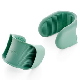 Set 2 manusi pentru vase fierbinti Lekue 1010204, Silicon, antiderapant, -60/+220 °C, Verde
