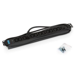 PDU Triton 19" 14xC13 IEC320, led control, cablu 3x1.5mm 2m cu conector intrare C14 IEC320