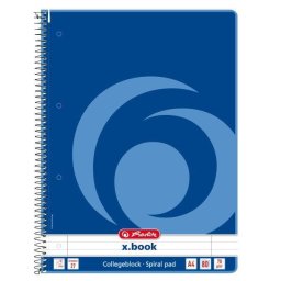 Accesorii birotica Herlitz Spiral Notebook lin. 27 blue A4 - lined