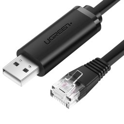 Cablu USB Adaptor, CM204 Cablu consola USB 2.0 (T) la RJ-45(T), 1.5m negru