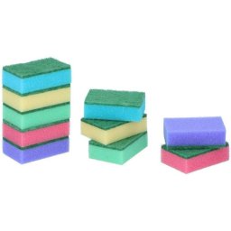 Diverse articole de curatenie Bureti de curatat Dirt Devil, 10 bucati, multicolor, 8,5 x 5,5 x 2,5 cm