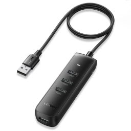 Hub USB-A la 4 x USB 3.2, negru
