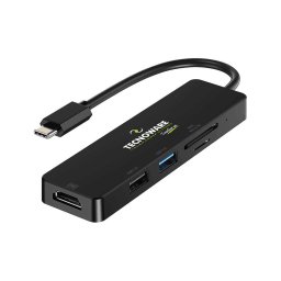 FHUB17693, USB-C, Negru