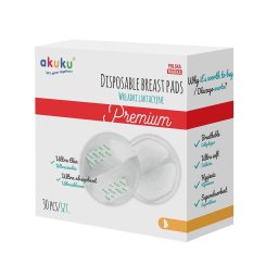 Lactation Ultrasoft Breast Pads Akuku 30 pcs