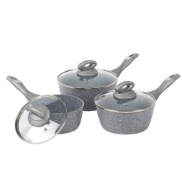 Tigai si seturi Salter BW02986G1EU7 Marblestone 3-Piece Saucepan Set - 16/18/20cm