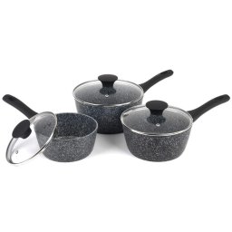 Tigai si seturi Salter BW11460BRMFO Megastone Thermo Collar 3-Piece Saucepan Set - 16/18/20cm