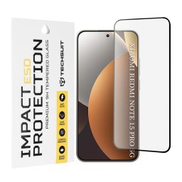 Husa Folie pentru Xiaomi Redmi Note 15 Pro 5G - Techsuit ESD Glass - Black