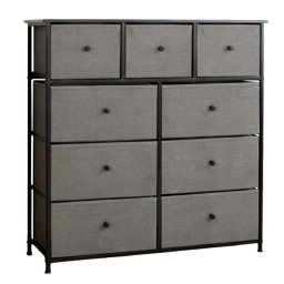 Mobilier interior COMODA 9 SERTARE TEXTILE / 100X30X99CM - ANTRACIT/NEGRU