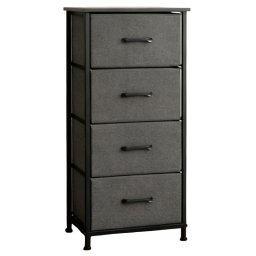Mobilier interior COMODA 4 SERTARE TEXTILE / 45X30X94CM - ANTRACIT/NEGRU