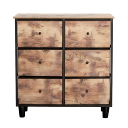 Mobilier interior COMODA 6 SERTARE TEXTILE / 80X30X73CM - VINTAGE/NEGRU