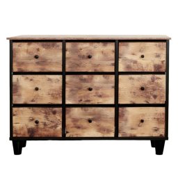 Mobilier interior COMODA 9 SERTARE TEXTILE / 110X30X73CM - VINTAGE/NEGRU