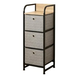 Mobilier interior COMODA 3 SERTARE TEXTILE / 30X29X79CM - GRI/NEGRU