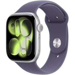 Smartwatch Watch Series 11 GPS 42mm Silver Aluminium Case with Purple Fog Sport Band - M/L