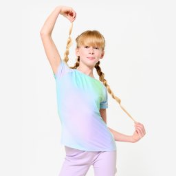 Tricou respirant sport culori degrade Fete