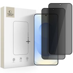 Folie de protectie Ecran Privacy Tech-Protect Spy+ pentru Samsung Galaxy S26 S942, Sticla Securizata, Full Glue, Set 2 bucati