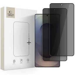 Folie de protectie Ecran Privacy Tech-Protect Spy+ pentru Samsung Galaxy S26 Ultra S948, Sticla Securizata, Full Glue, Set 2 bucati